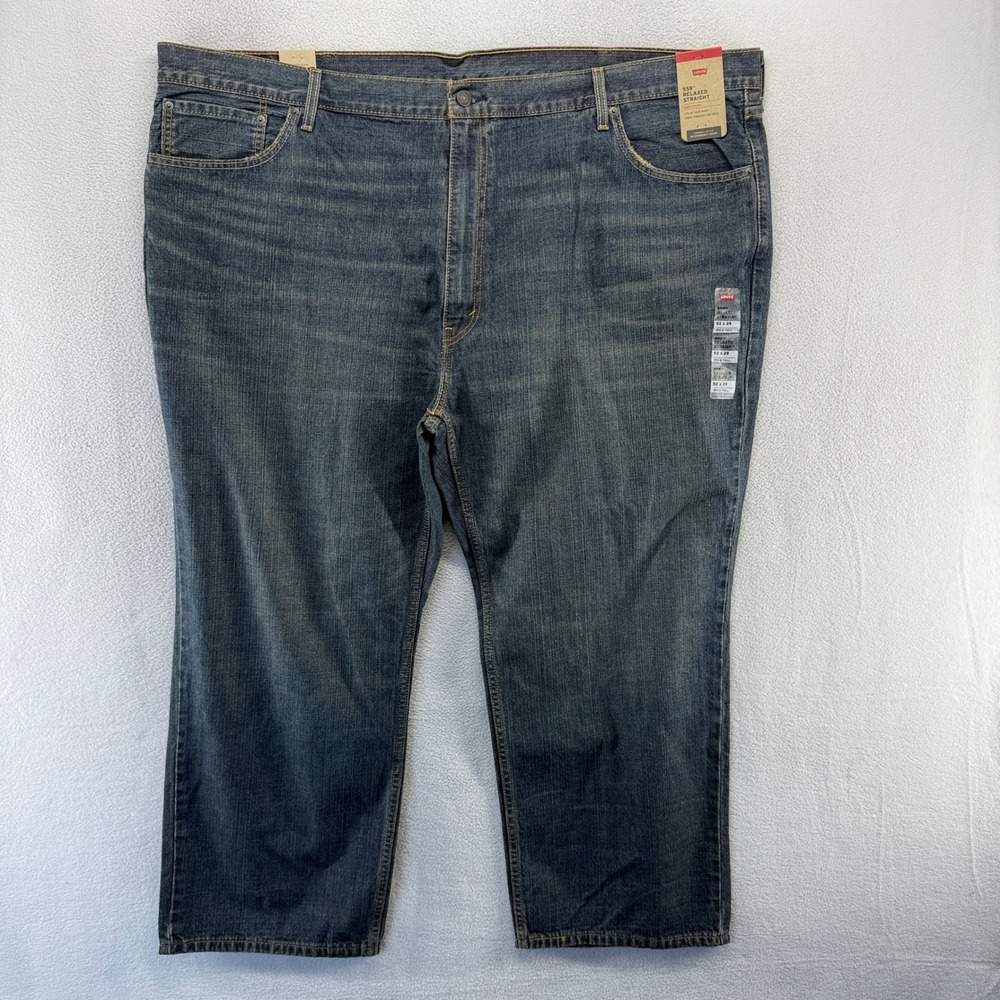 Levis Jeans Mens 52x29 Blue 559 Relaxed Straight Denim Dark Wash Straight NEW